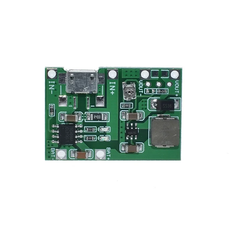 Placa de carregador de bateria de íon de lítio 18650 3.7V 4.2V DC-DC Step Up Boost Module TP4056 Peças de kit DIY