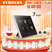 Staniot 7 inch Home Alarm System Wireless WiFi 4G Tuya Smart Security Protection Kit Built-in 115dB Louder Siren 5000mAh Battery