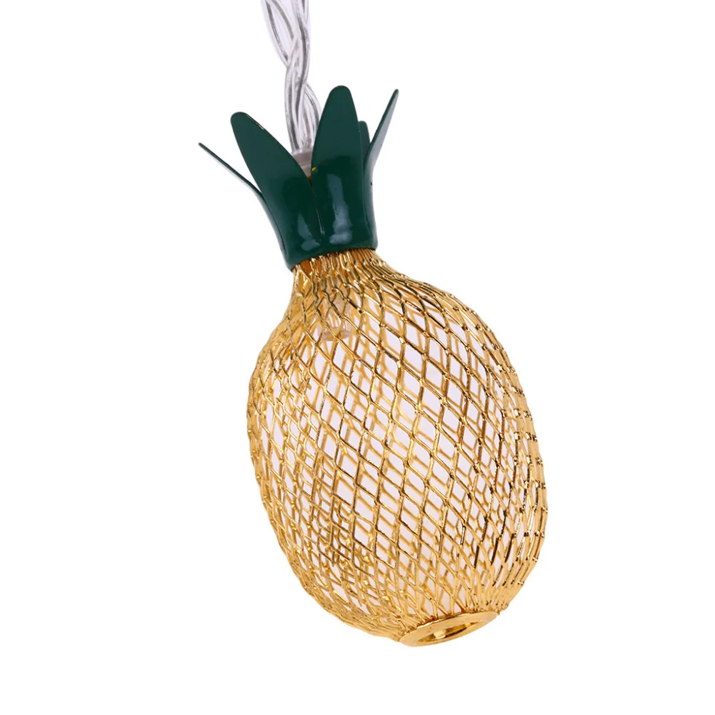 Guirxiété lumineuse à piles en forme d'ananas, lumière dégradée pour la maison, fête, Noël, mariage, nouvel an, décoration de jardin, lampe, 10 LED