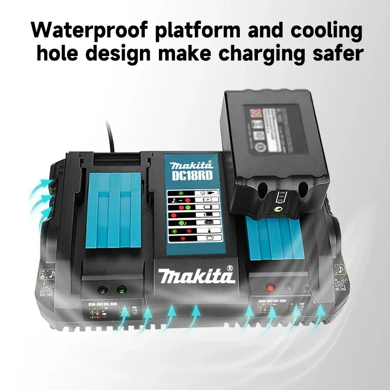 Upgrade 100%original genuine Makita 18V charger with rechargeable battery, Makita charger BL1830 BL1830B BL1840 fast charging