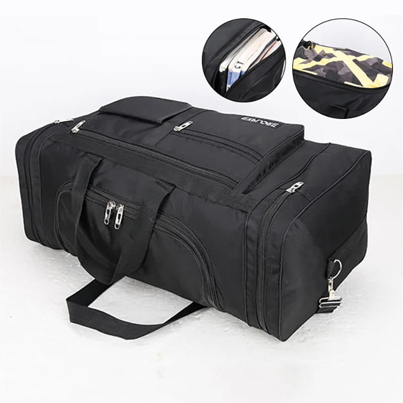 Large-Capacity Oxford Cloth Hand-Held Travel Bag Men\'s Women\'s Luggage Bag Foldable Student Bag Long-Distance Storage Bag XA776D