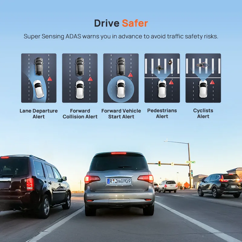 70mai A800SE 4K Car DVR Support Rear or Interior Cam 24H Parking