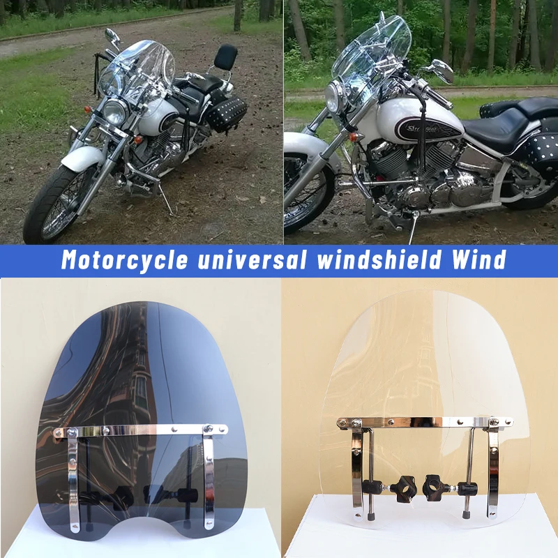 

Universal Windscreen Windshield Wind Deflector Protector Cover Motorcycle Parts For Harley Sportster Softail Dyna Honda Yamaha