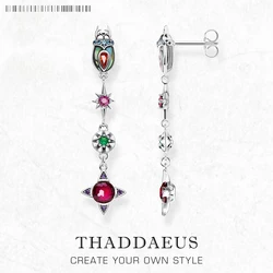 Scarab Star Drop Earrings Lucky Jewelry For Women Summer Brand Sterling Silver 925 Vintage Gift