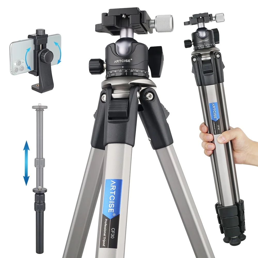 

Top Tripod for Camera Phone Holder Cellphone Stand Dslr Professional Flexible Lightweight Tripod Stand Panorama Ball Head Mount