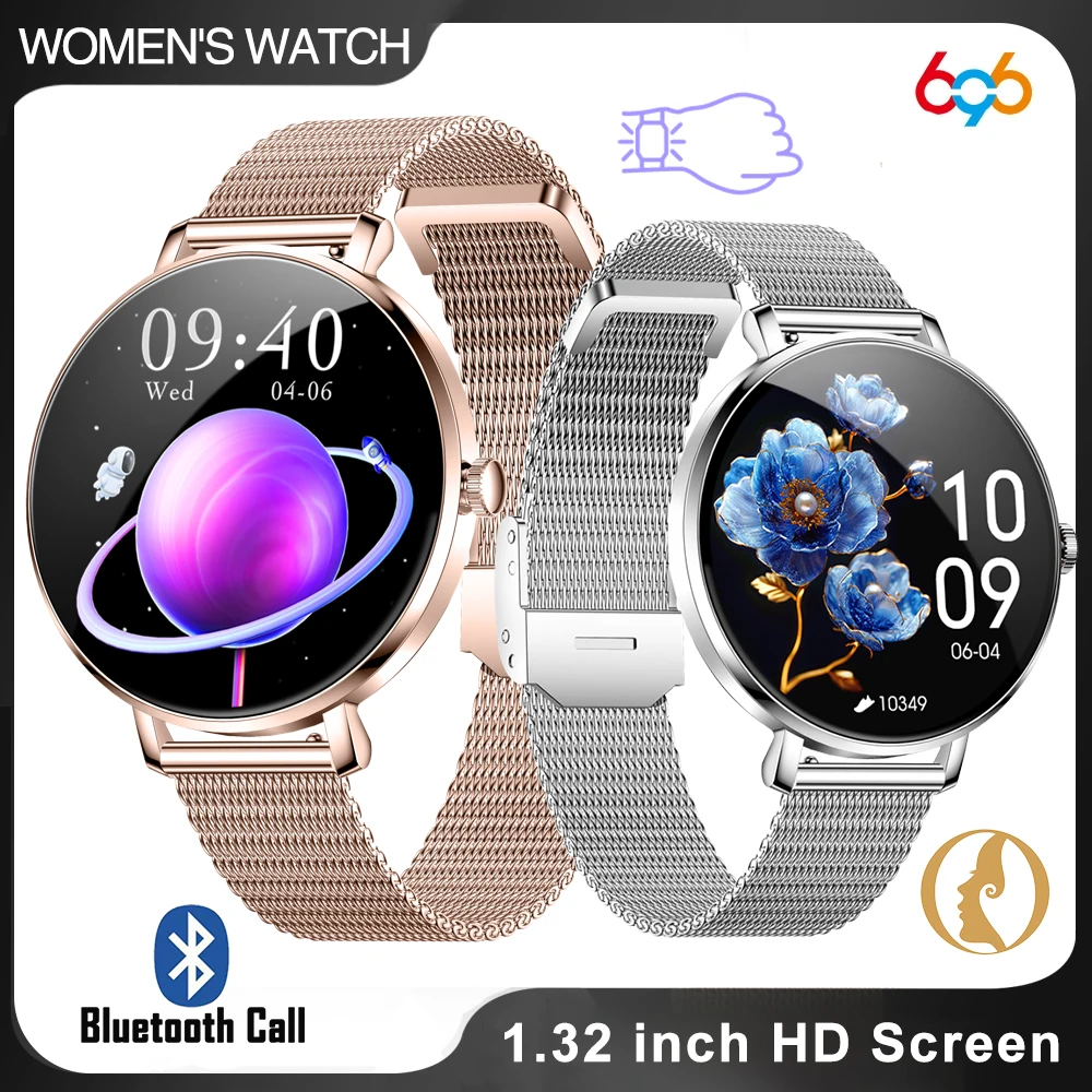 

696 Amoled с круглым экраном, BT Call, умные часы, женские умные часы, водонепроницаемые часы с несколькими режимами слежения, часы с пульсометром и сна