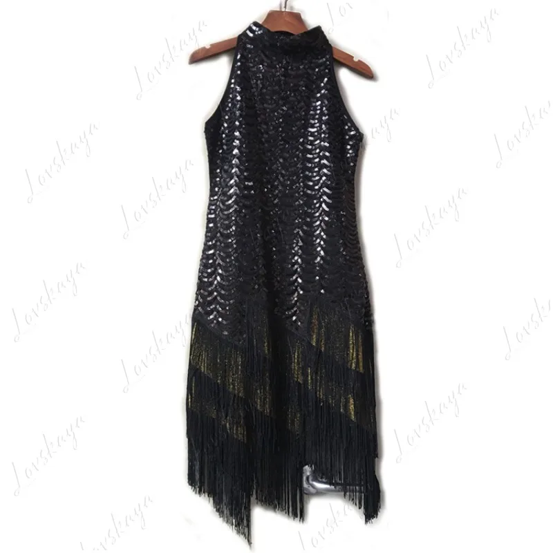 태슬 라틴 댄스 드레스, 무대용 스팽글 공연 의상, 여름 신상