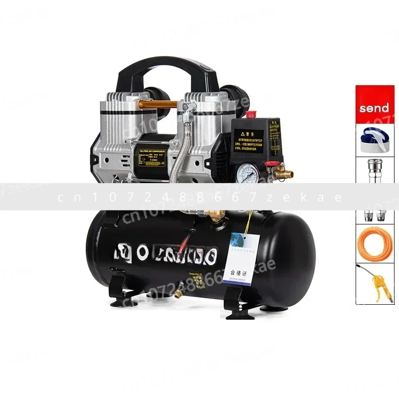 Portable High-Pressure Air Pump, Silent Compressor, Small Oil-Free Compressor, Woodworking, 220V