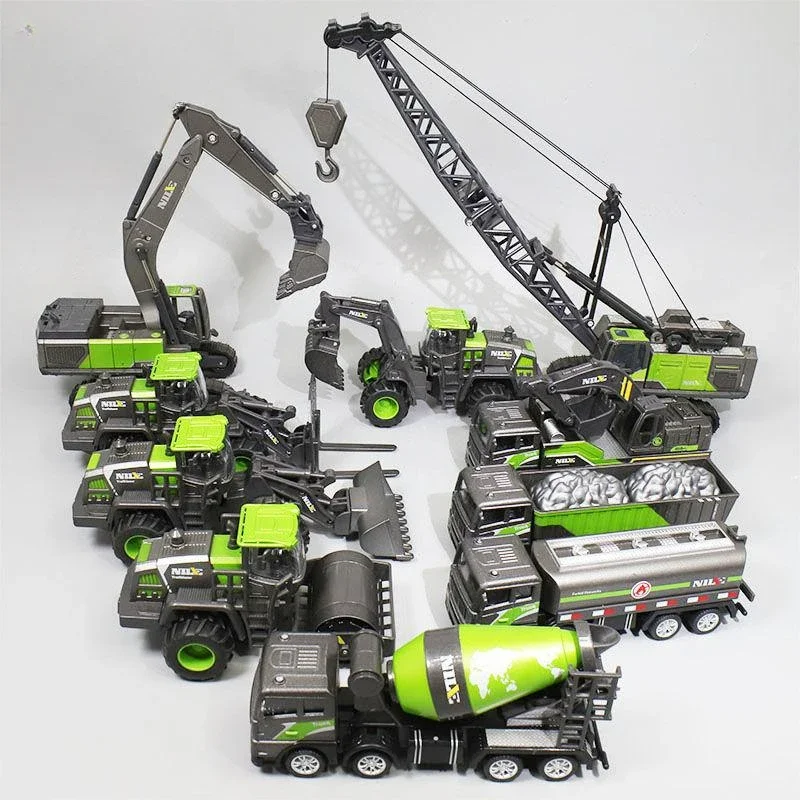 

Model Car Bulldozer Truck Excavator Crane Forklift Construction Engineering Vehicle Toys for Boys Children