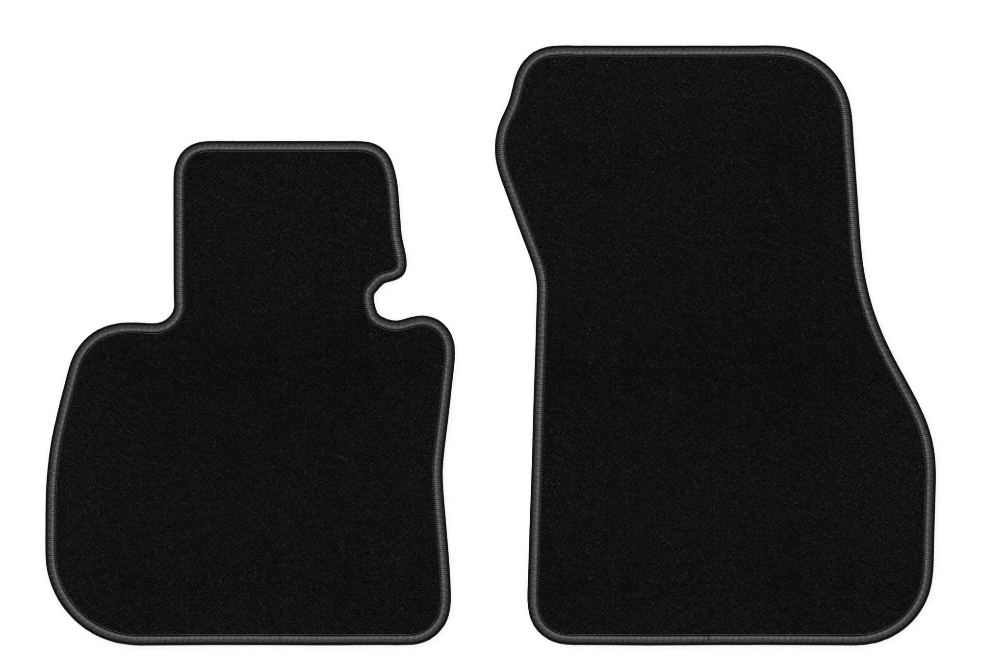 Wielganizator BASIC vloermatten van velours voor BMW 2 F45 2015- Gran Tourer - voorset 2 stuks - 1 kleuroptie, op maat gemaakt, antislip achterkant, op maat gemaakt, gemaakt in de EU