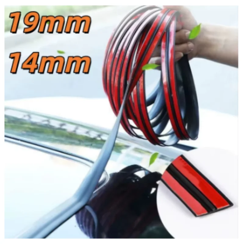 Universal Car Sealing Strip Roof Windshield Sunroof Waterproof Soundproof Rubber Strip Edge Protector Window Gap Seal 2/5m