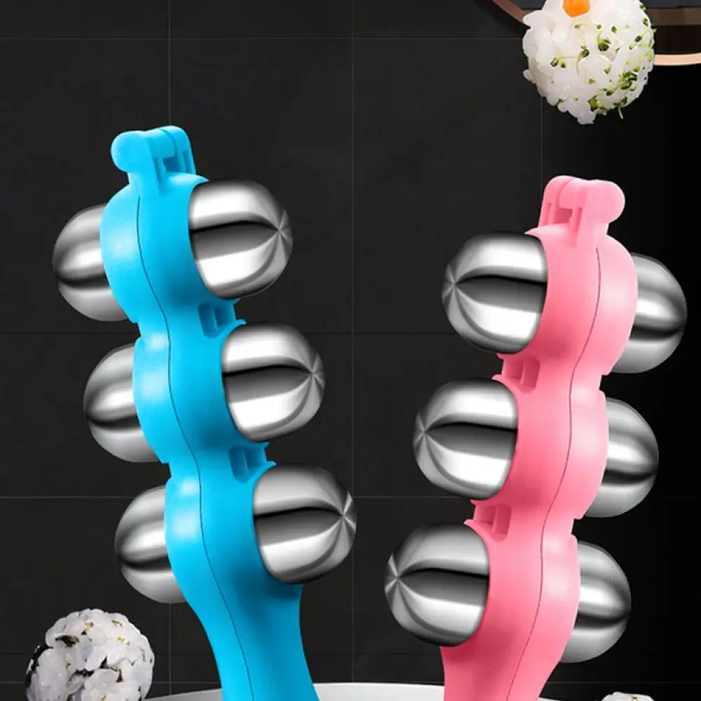 For For AKL Stainless Steel Rice Ball Maker Shaker Mold Kitchen Gadget Kids Lunch Bento Food Shaping Feeding Tool