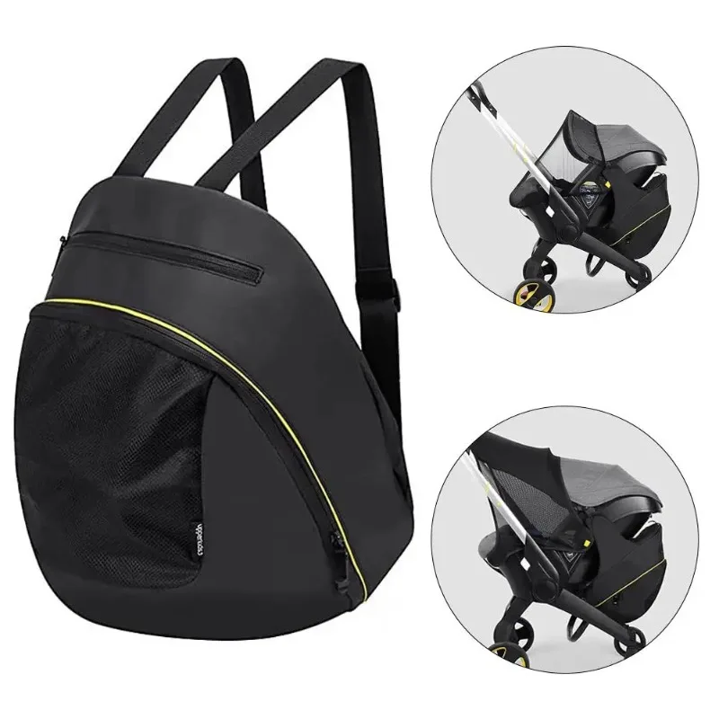 

2 In 1 Black Mommy Storage Bag For Doona Stroller Accessories Portable Storage Case Mom Backpack Waterproof Diaper Bag