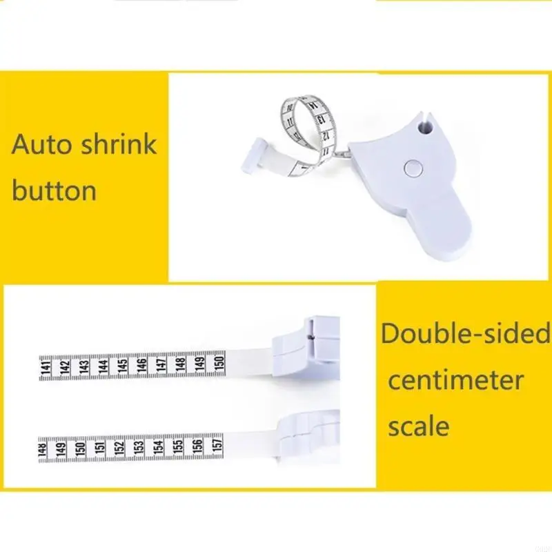 G92C 59'' Tape Measure Self-Tightening Body Measuring Ruler Automatic Telescopic