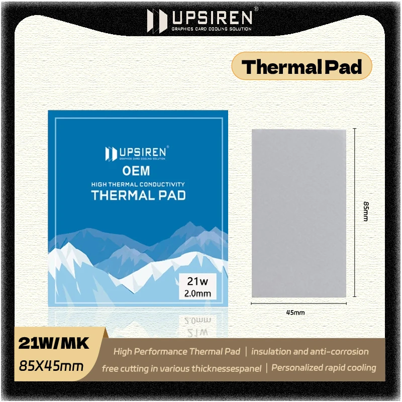 

UPSIREN OEM 21 Вт термопрокладка процессор/графический процессор 85x45 мм высокопроизводительная охлаждающая подставка для рассеивания тепла аксессуары для ПК режущие