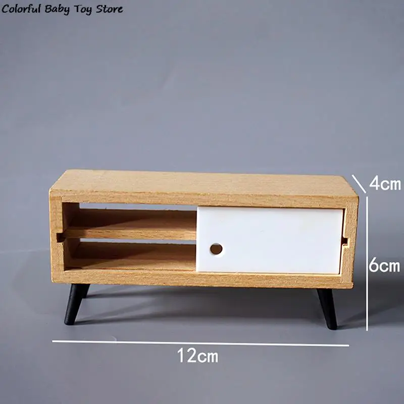 1:12 인형집 미니어처 가구, 벤치 테이블에 거실 TV 스탠드