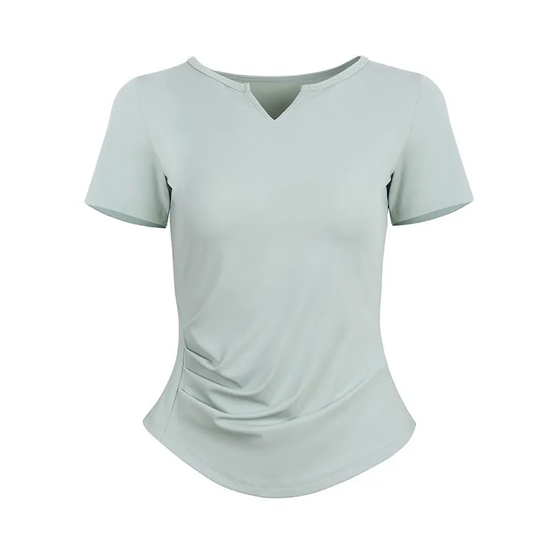 

Lezyan Yoga Suit Women's Pilates Training Fitness Top Exercise Short Sleeve T-Shirt Large Size Workout Gym Exercise Gymnastics
