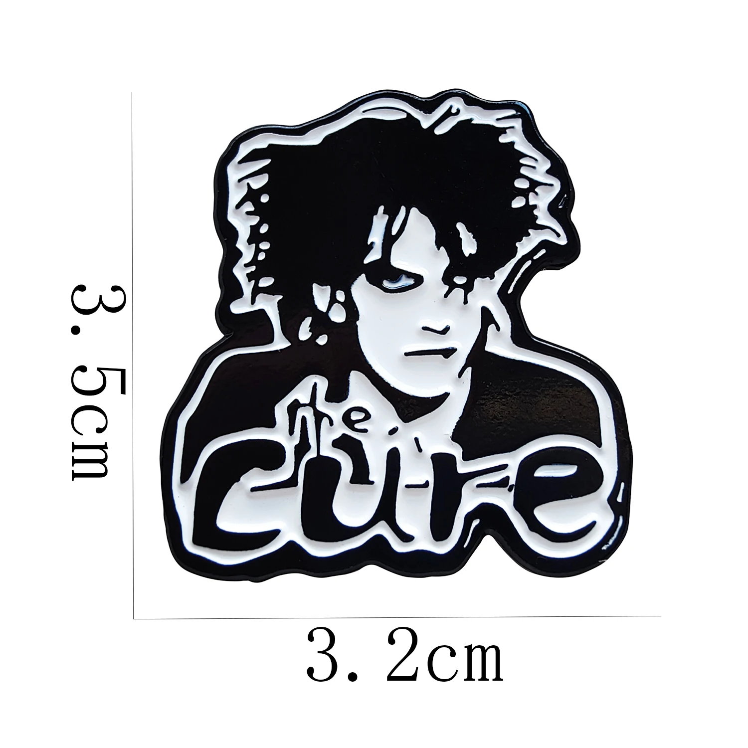 The Cur-e Robert Smith Goth Rock Enamel Pin Lapel Brooch Metal Badge Jewelry Accessary