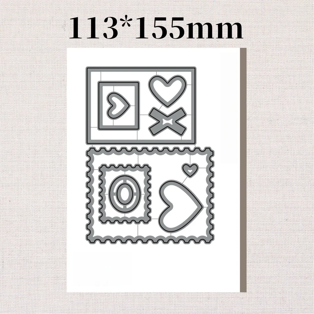 Novo feltro morrer costurado coração quadro dia dos namorados corte de metal dados para diy fazer cartão scrapbook em relevo papel artesanato modelo