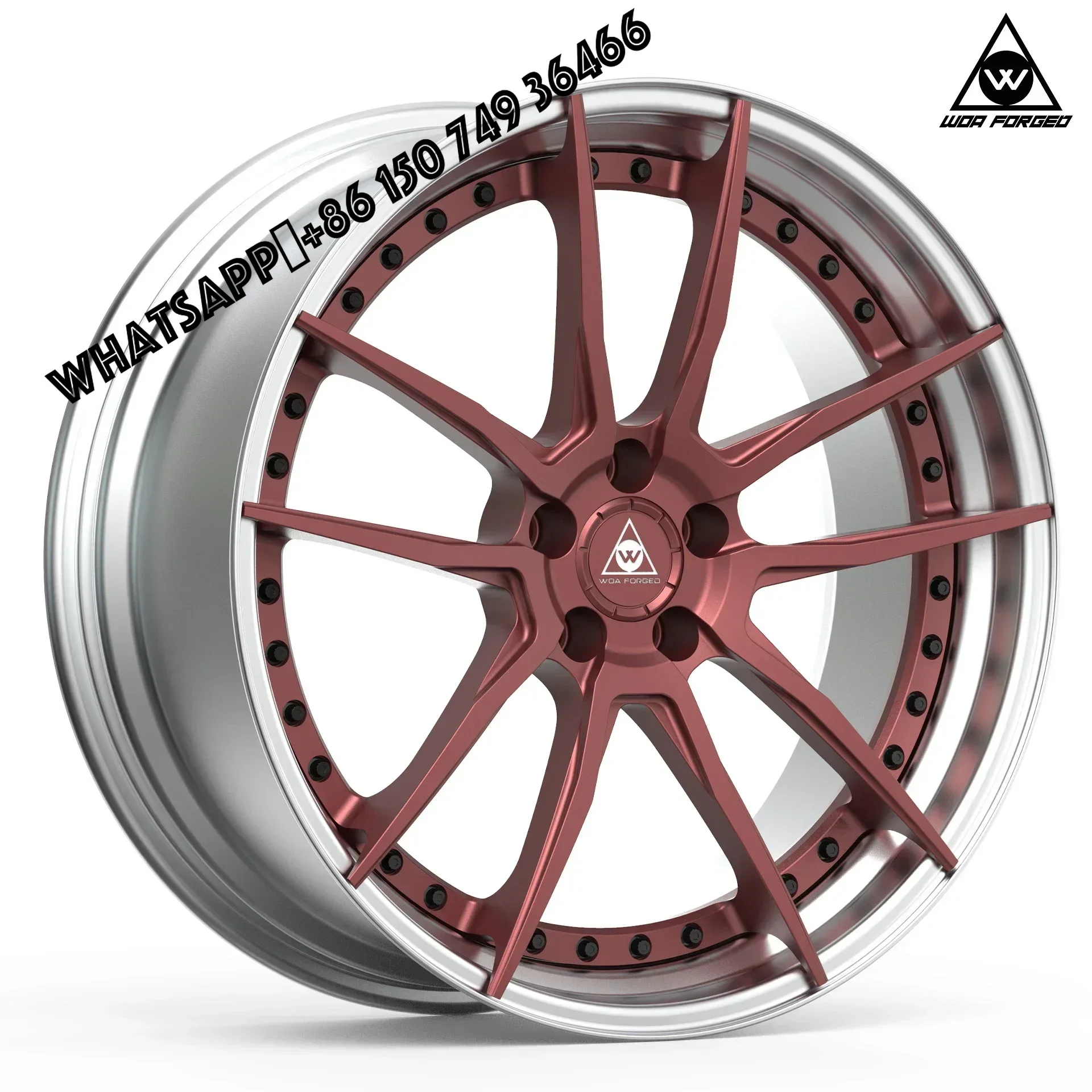 

6061-T6 Forged Hub 5 Holes Wheels Car Aluminum Polished Chrome Rims Custom 2 Piece 18 19 20 21 22 23 Inch Customized Lig