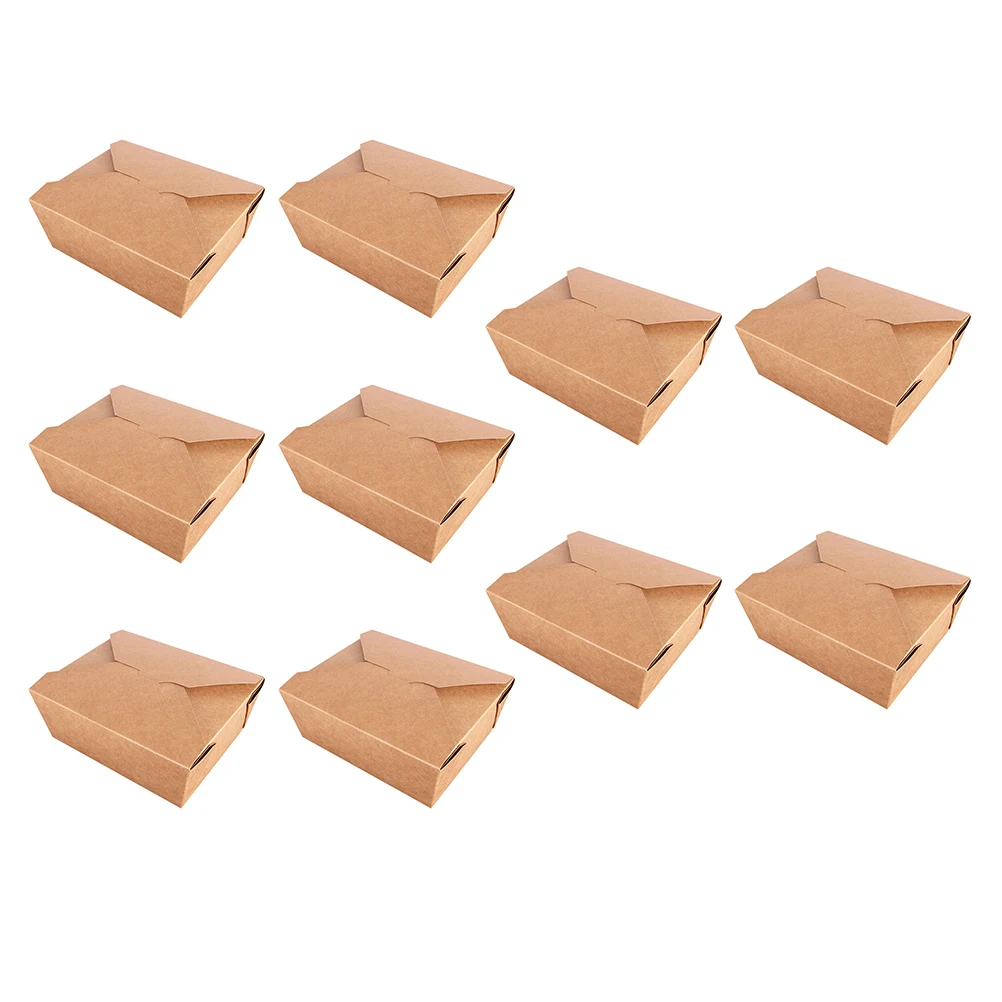 

30 Pcs Kraft Paper Lunch Box Food Containers Picnic Boxes Takeaway Packaging Eco Friendly Snack Packing Boxes Hygiene