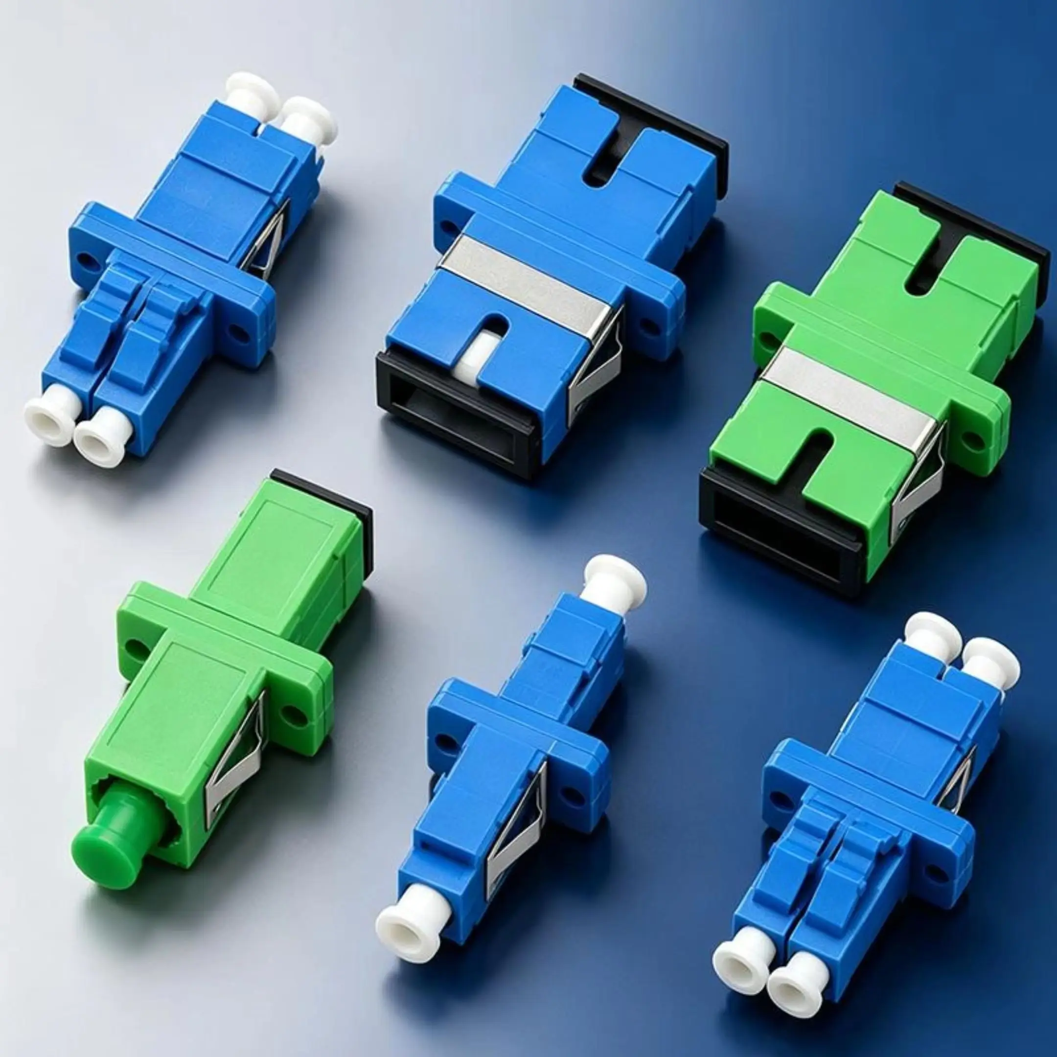 10Pcs Simplex Duplex Mixed Fiber Optic Adapter LC UPC / SC UPC / SC‑APC Converter for FTTH ODF Cabinet