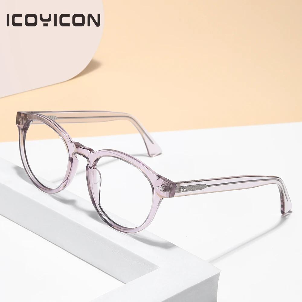 

Classic Transparent Acetate Glasses Frame For Men Women Oval Fashion Prescription Eyewear Retro Optical Eyeglasses BOA1199