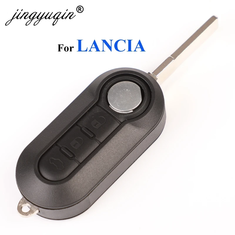 Jingyuqin Flip 3 przyciski zdalna obudowa klucza do Lancia Ypsilon Car Alarm Fob kolorowe etui Combo