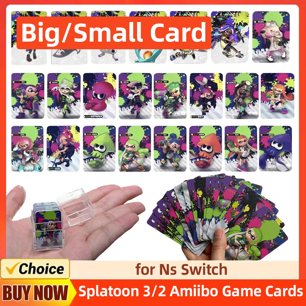 3PCS/17PCS/20PCS/23PCS Splatoon 3/2  Game Cards Splatoon Series Splatoon 2 & 3 PVC NFC Tag Game Cards for Ns Switch