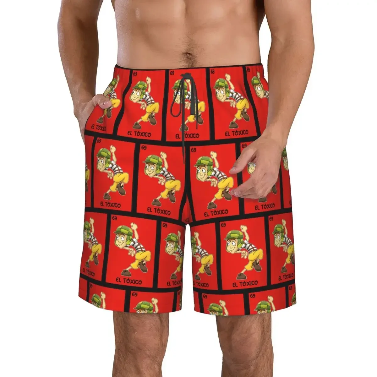 El Toxico - El Chavo Del Ocho Trunks Beach Board Shorts Casual Quick Dry Swimming Summer Men Pants