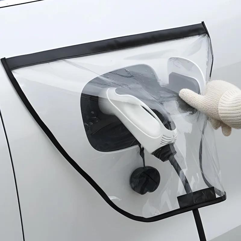 شاحن سيارات كهربائية مغناطيسي غطاء للمطر مقاوم للماء لمنفذ شحن السيارة الكهربائية حامي خارجي ملحقات السيارات العالمية طاقة جديدة #4