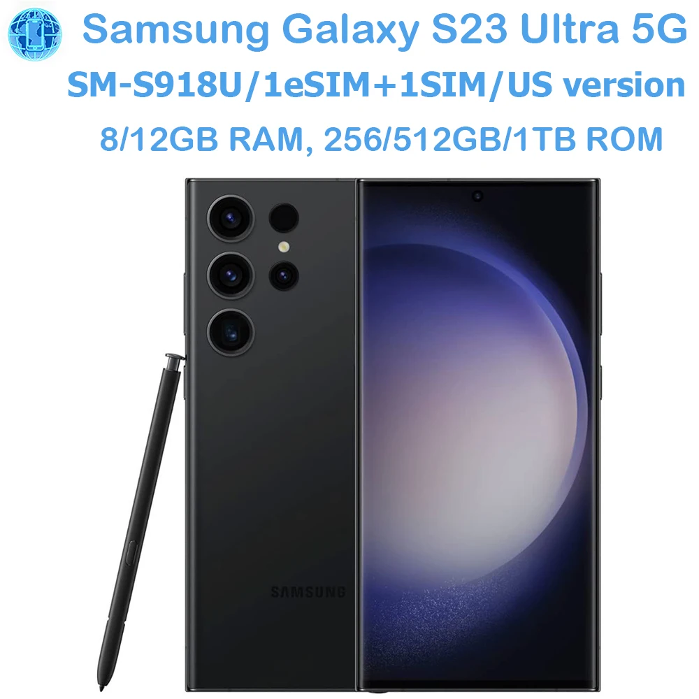 Samsung Galaxy S23 Ultra 5G S918U Smart Android Phone 6.8-inch 5000mAh 200MP NFC 45W US Version Unlocks AI Phone Snapdragon S23U