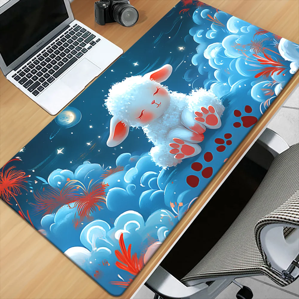 لوحة ماوس بتصميم خروف رائعة - حصيرة مكتب مطاطية مقاومة للماء ومضادة للانزلاق للاستخدام المكتبي للألعاب #1