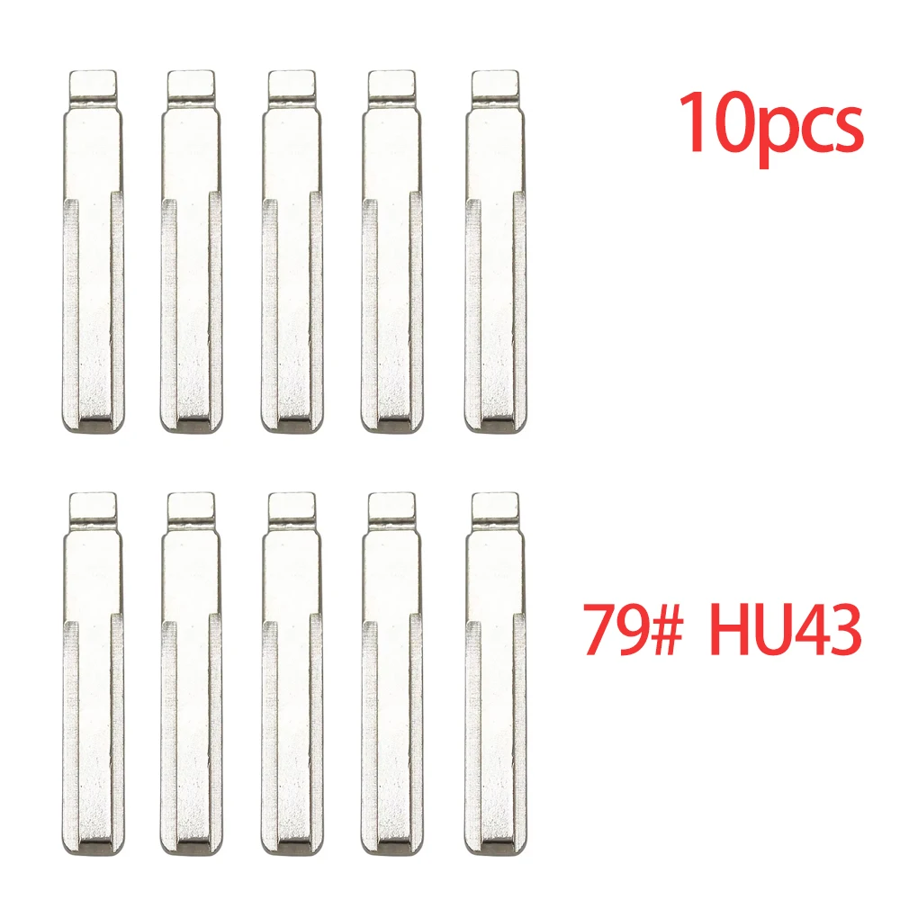 

10pcs 79# 79 HU43 Metal Uncut Blank Flip Remote Key Blade For Opel Astra Zafira Frontera Omega Vectra for keydiy KD xhorse VVDI