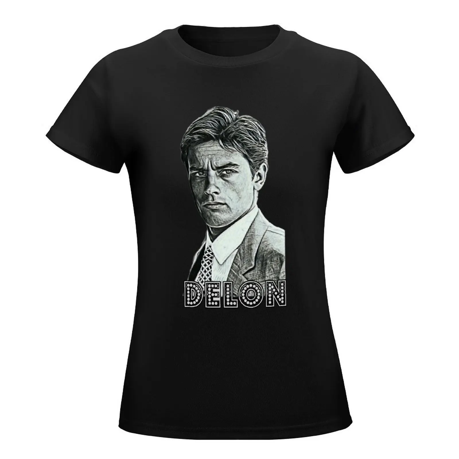 Alain Delon Portrait T-Shirt female summer clothes animal prinfor t shirts for Women