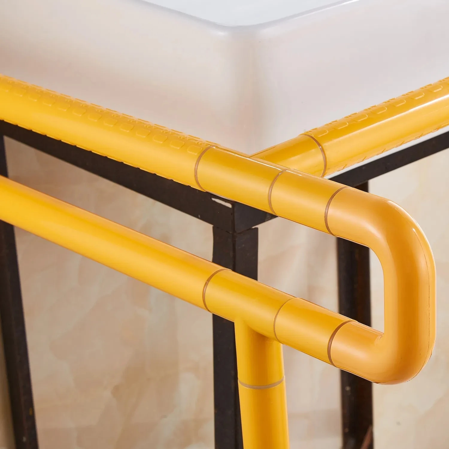 المرحاض المعاقين انتزاع القضبان سلامة الحمام درابزين مسند الذراع انتزاع السكك الحديدية للمعاقين Abs النايلون لكبار السن للطي #5