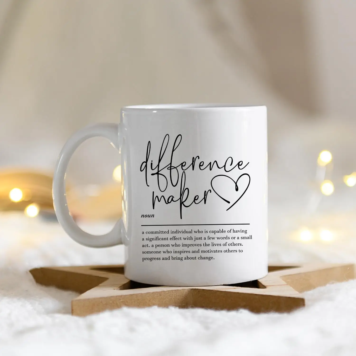 Inspirational - 'Definition of a Difference Maker' Design, Perfect Gift for Motivators and Changemakers, Stylish and Heartfelt