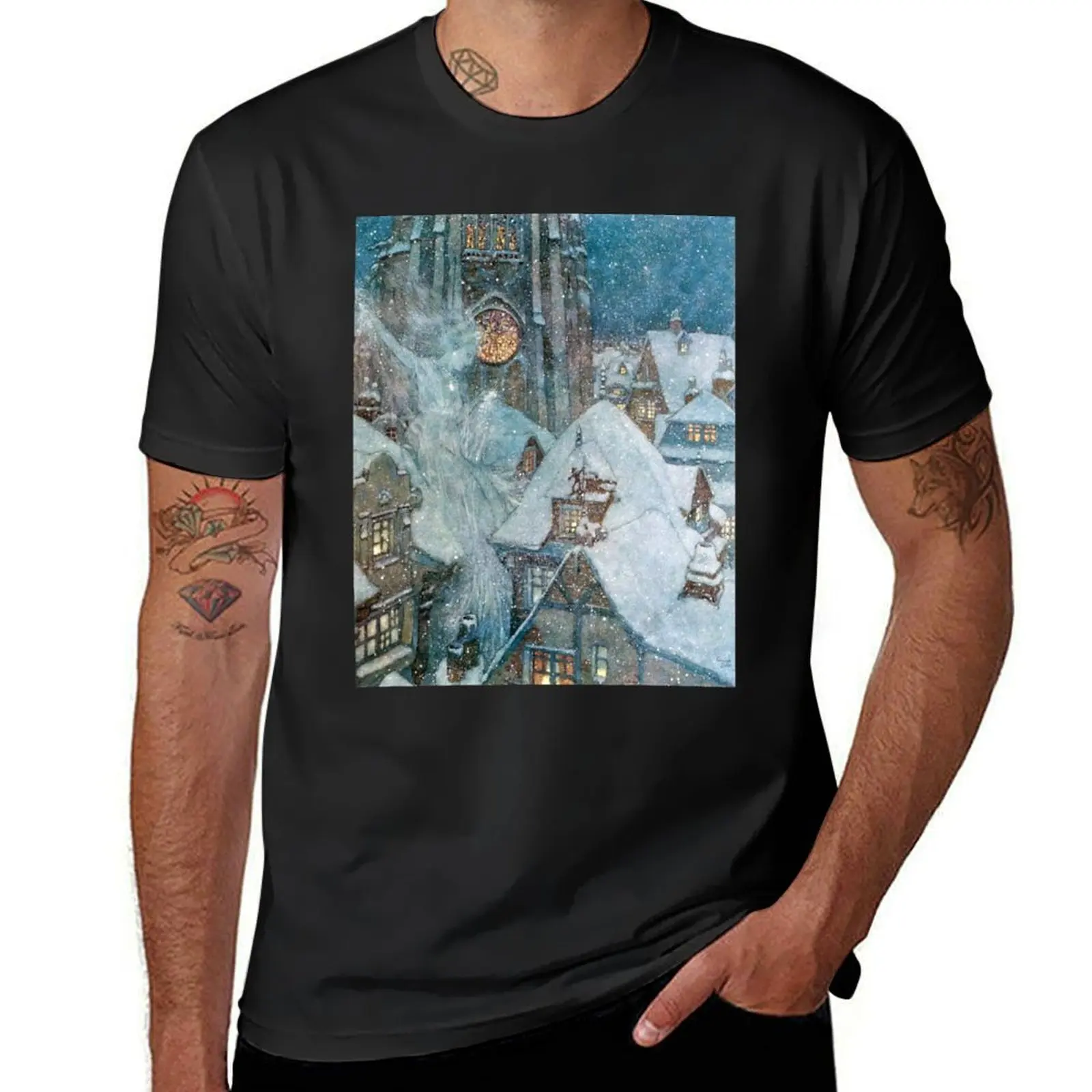 The Snow Queen Edmund Dulac T-Shirt tees hippie clothes men graphic t shirts