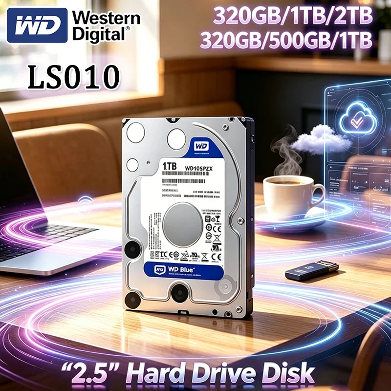 Western Digital WD Blue 1TB 500GB Hard Drive HDD Internal Disk PC Desktop 2.5-Inch 5400RPM SATA Harddisk for PC Storage