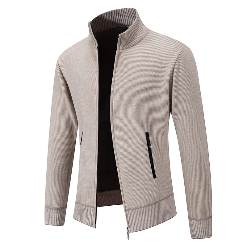 

New Men's Knit Cardigan Autumn Winter Casual Knitted Sweatercoat Men Fashion Slim Zipper Cardigans Jacket Knitting Sweater Coats