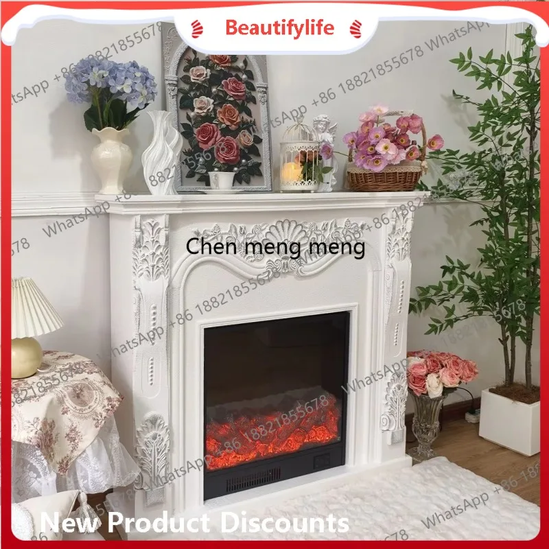 

A13 European fireplace 1.2 meters retro simulated fire decorative cabinet American electronic fireplace French