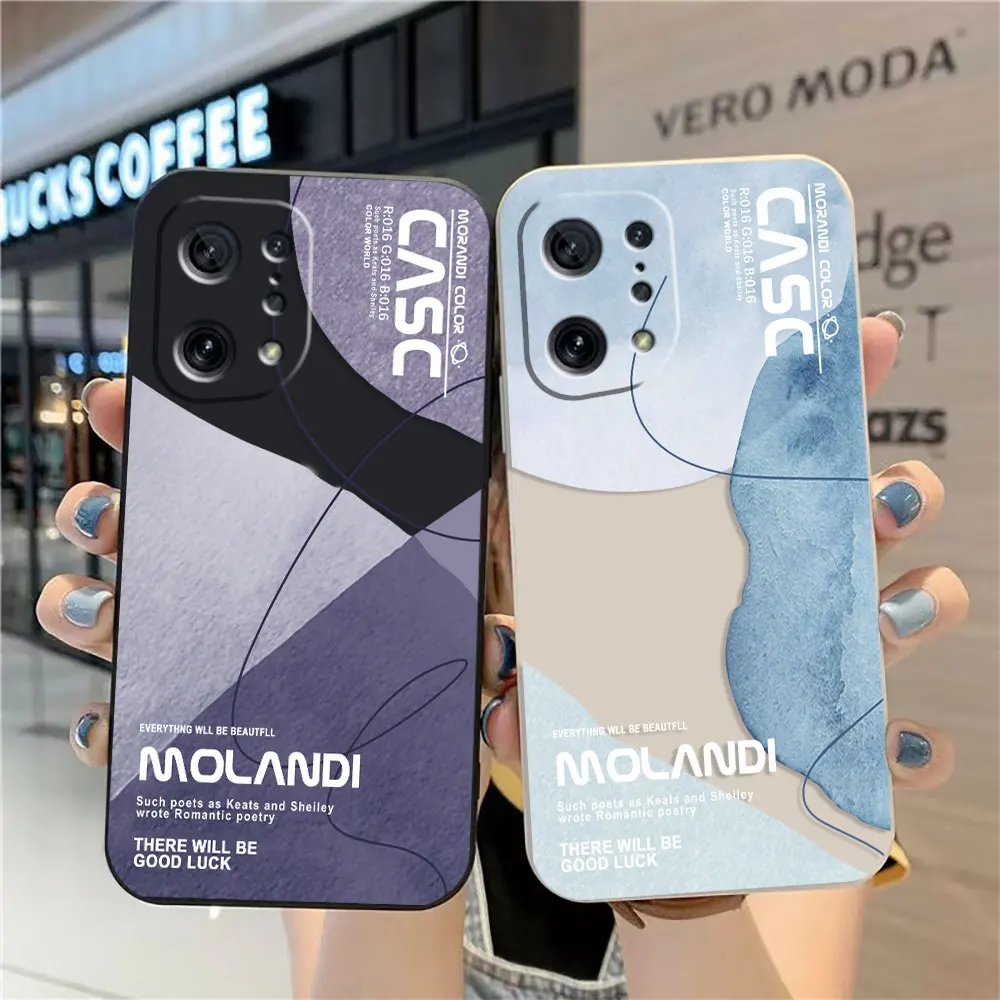 Phone Case For OPPO OPPO FIND X5 X6 X3 X2 REALME 5 6 7 X50 RENO ACE 2 4G 5G PRO Case Cover Funda Cqoue Shell Capa Morandi Colors