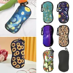 Men Women Portable Fashion Storage Box Zipper Wallet Diving Material Glasses Box Holder Sunglasses Bag Reading Eyewear Case
