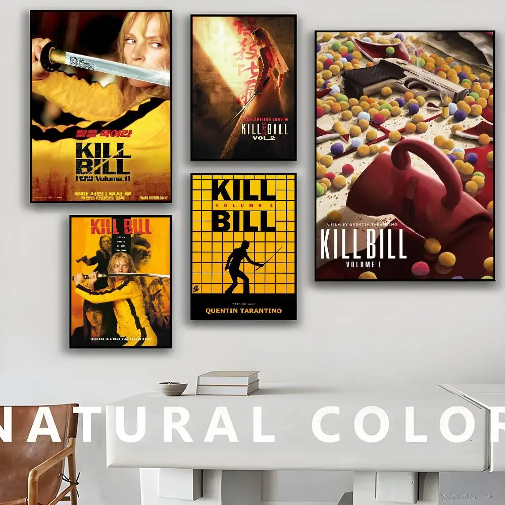 Hot Movie Kill Bill Classic Vintage Posters Whitepaper Prints Posters Artwork Kawaii Room Decor