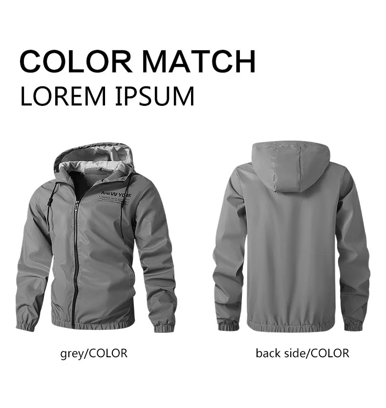 Night Reflective Jackets Men Double Fabric Waterproof Windbreaker Hooded Jacket Man Hip Hop Cycling Sports Zipper Coats Outwear