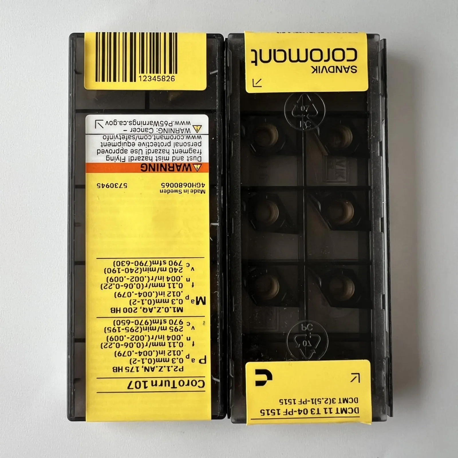 SANDVIK / DCMT11T304-PF 1515 / شفرة سبائك الصلب السويدية الأصلية 10 قطع