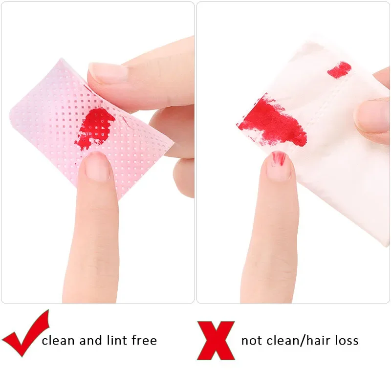 540pcs Lint-Free Cotton Pads Eyelash Extension Glue Remover Nail Polish Remover Cotton Wipes UV Gel Tips Cleaning Paper Pad Tool