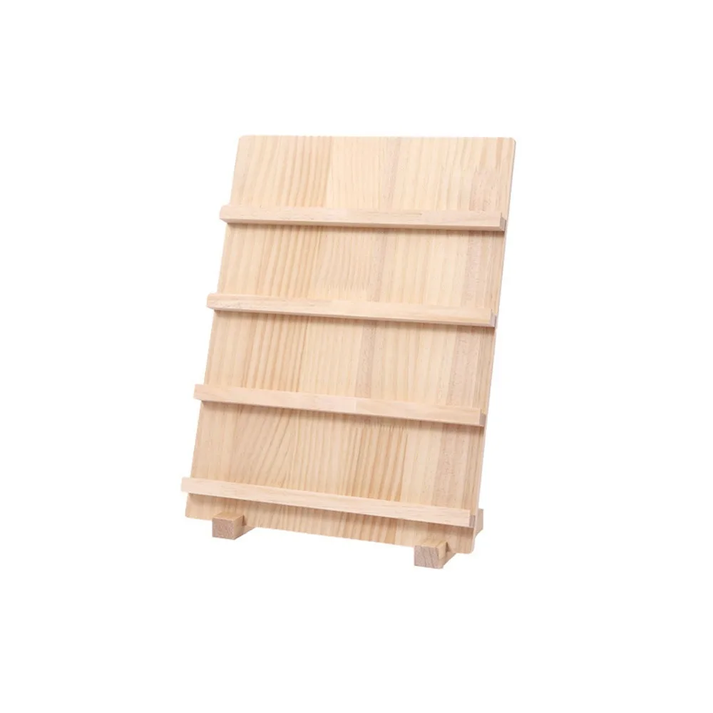 

Многофункциональная деревянная подставка для маникюрных принадлежностей на 3/4/5 уровней, экономящая место, для демонстрации товаров, большая вместимость, простой дизайн
