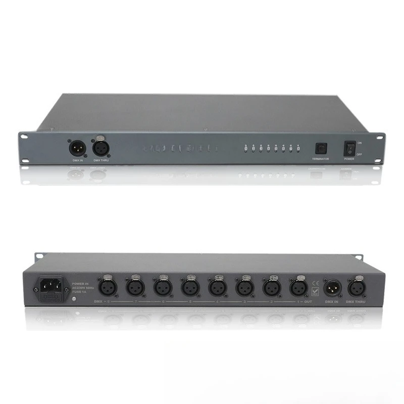 Signal amplifier, one in, four, six, eight out, stage lighting performance equipment
