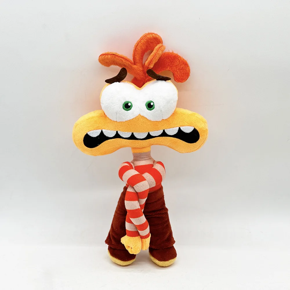 

New 30cm Inside Out 2 Plush Brains Secret Service Team Orange Fury Wrapped Hand Style Long Arm Ajiao Plush Toy Anxiety Doll Gift